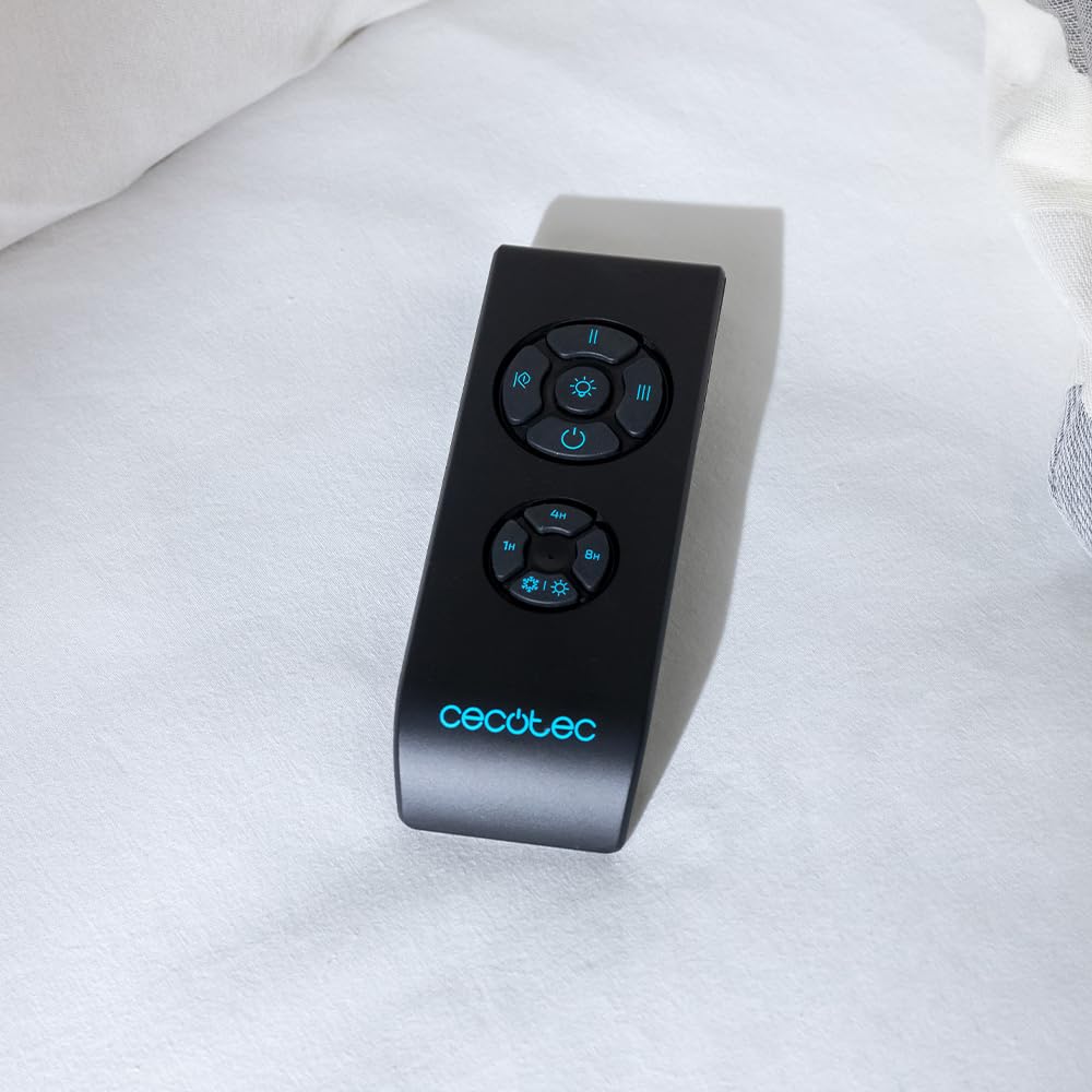 Cecotec Ventilador de Techo con Luz EnergySilence Aero 4200 Black&LightWood. 53W, Diámetro 42”, Luz LED de 15W en 3 Tonos, Mando a distancia, Temporizador seleccionable, 3 Velocidades y 5 Aspas