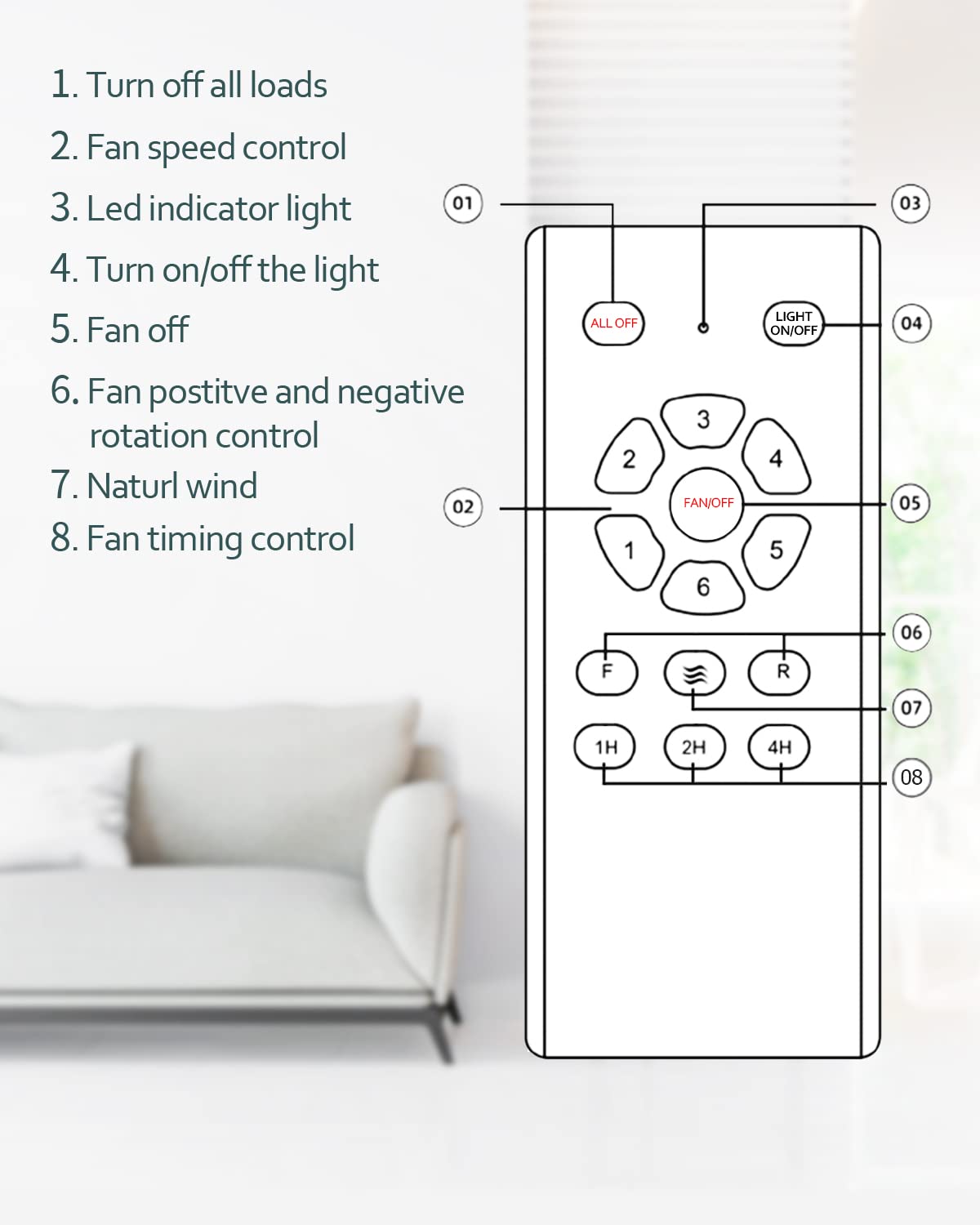 Ventilador de Techo con Luz y Mando a Distancia, Madera Ventiladores de Techo de 132 cm con Lámpara Luz Led con Motor DC, 3 Aspas, 6 Velocidades, Silencioso, Temporizador, para Dormitorio Salón