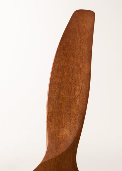 CREATE / WINDWOOD/Ventilador techo negro aspas madera oscura con mando / 75W, Silencioso, Ø132 cm, 3 velocidades, temporizador, 2 alturas