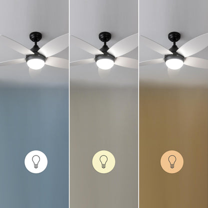 Cecotec Ventilador de Techo con Luz EnergySilence Aero 4200 Black&LightWood. 53W, Diámetro 42”, Luz LED de 15W en 3 Tonos, Mando a distancia, Temporizador seleccionable, 3 Velocidades y 5 Aspas
